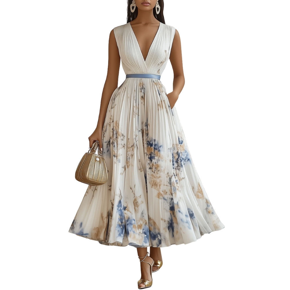 Robe Été Fleurs Décolleté Chic - PanierRoyale