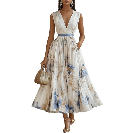 Robe Été Fleurs Décolleté Chic - PanierRoyale
