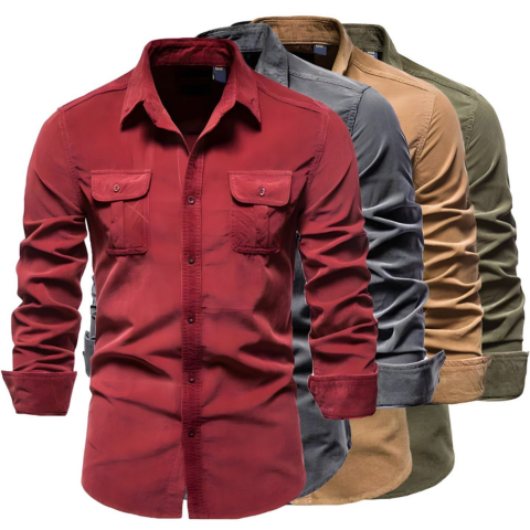 Chemise Homme Manches Longues Classique et Confortable - PanierRoyale