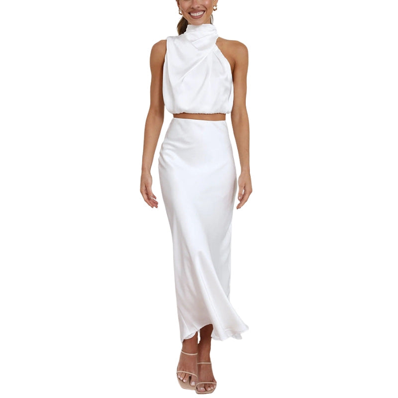 Robe Été Décolletée avec Jupe Légère et Top Plunging - PanierRoyale