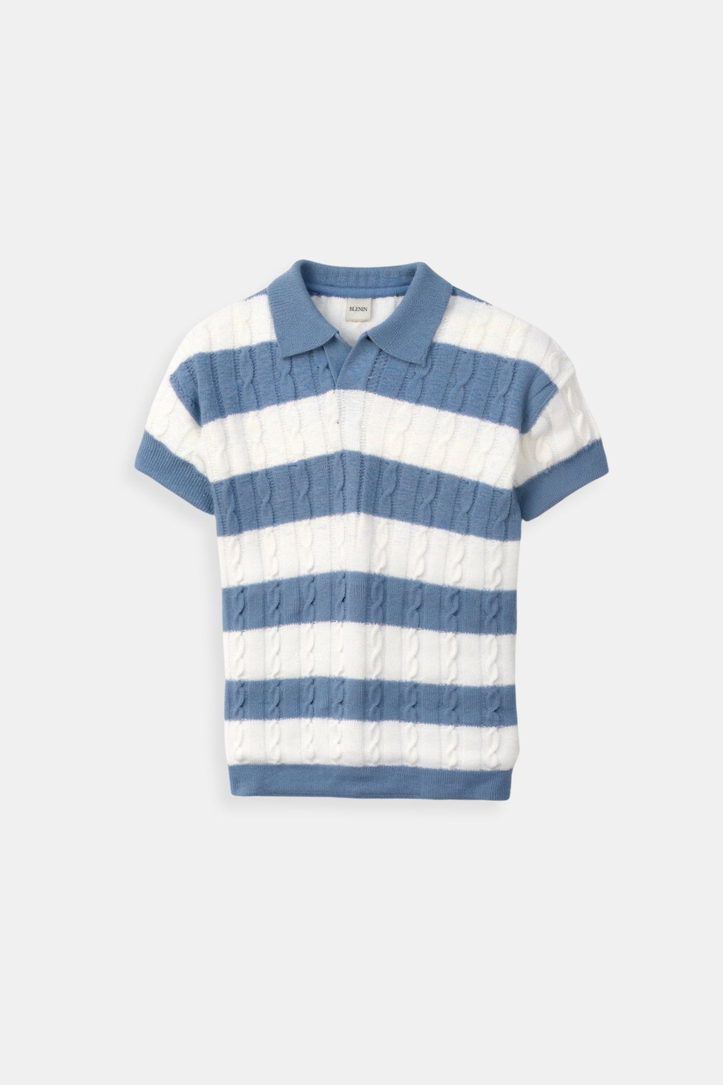 Chemise Polo Homme Rayé Manches Courtes Sport Chic