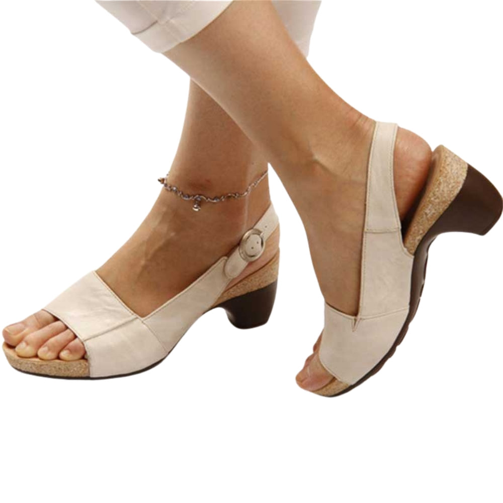 Sandales Talon Haut Féminines avec Sangle Réglable