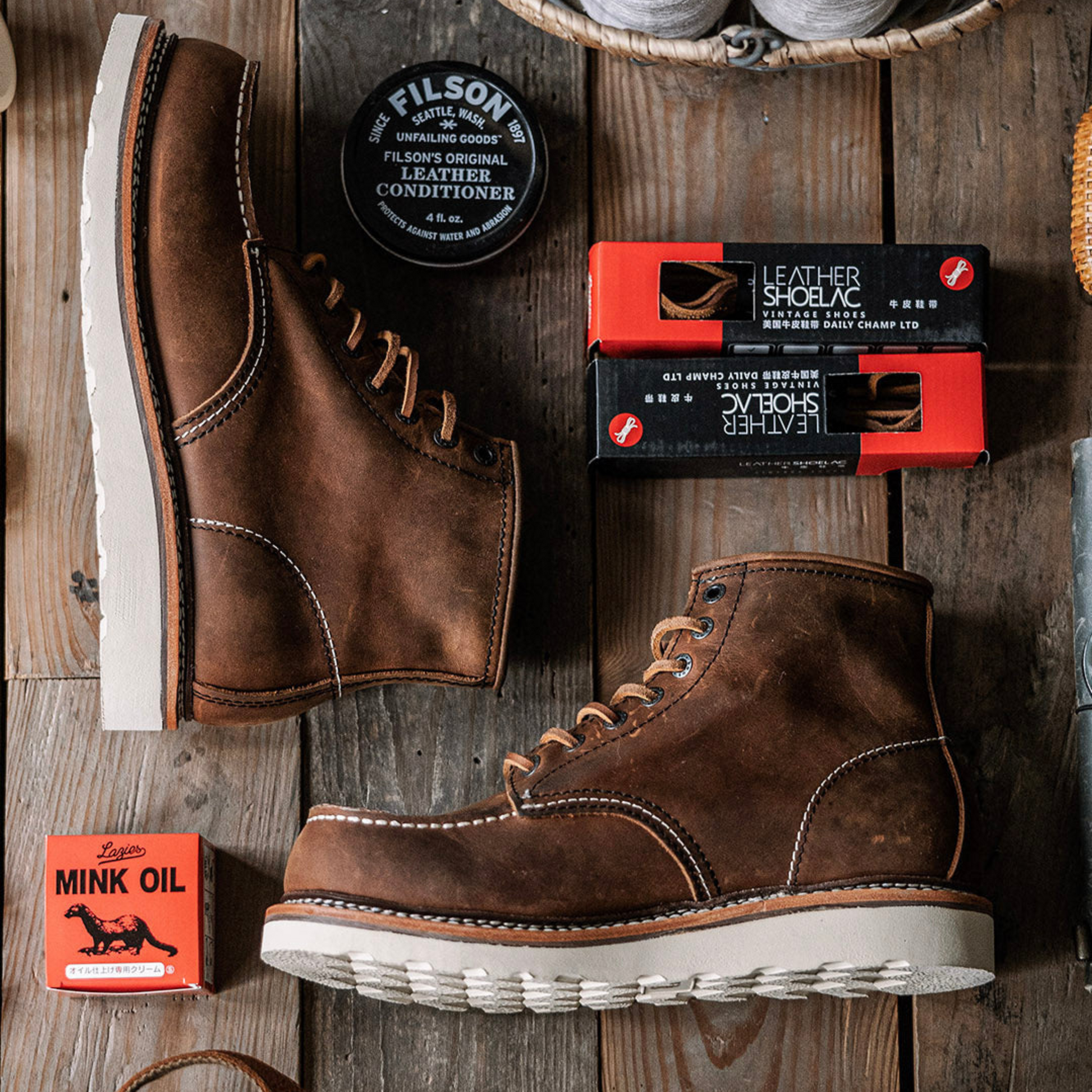 Bottes de sécurité Cuir Brun résistantes - PanierRoyale