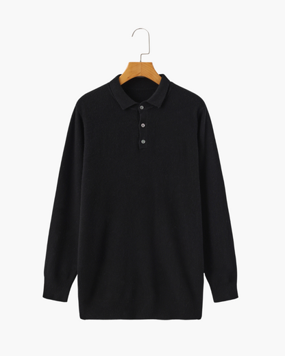 Pull Cashmere Homme Col Polo Élégant