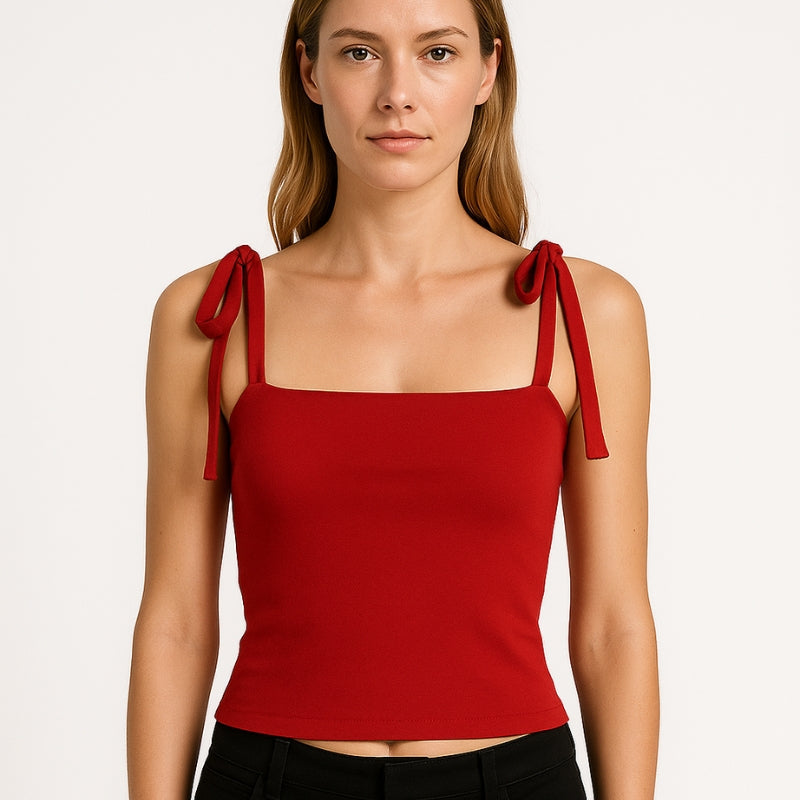 Top femme décolleté sans manches ajustable - PanierRoyale