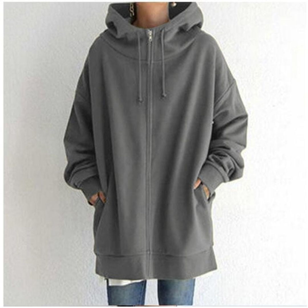 Sweat à Capuche Sport Zippé Noir Unisexe - PanierRoyale