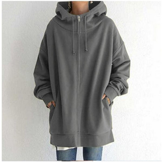 Sweat à Capuche Sport Zippé Noir Unisexe - PanierRoyale