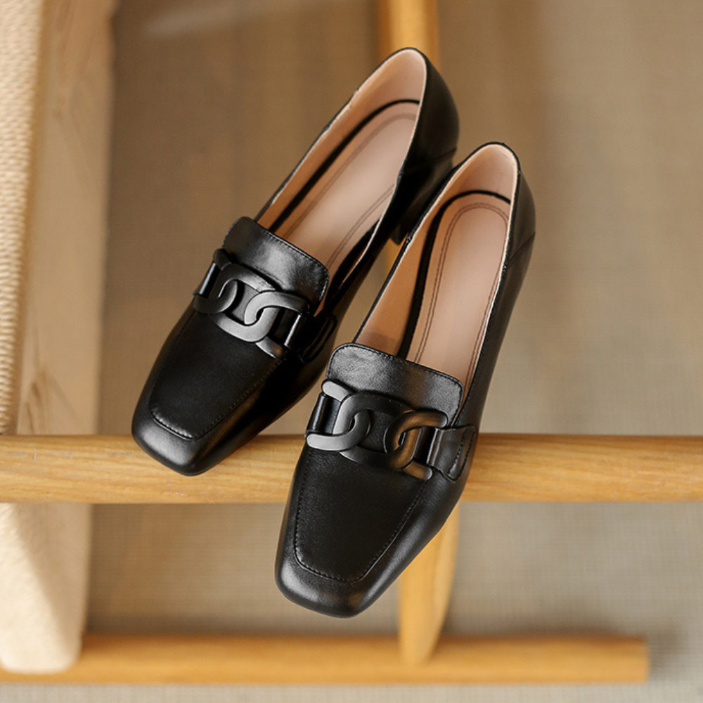 Mocassins Femmes Chaussures en Cuir Confort avec Semelle Orthopédique