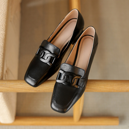 Mocassins Femmes Chaussures en Cuir Confort avec Semelle Orthopédique