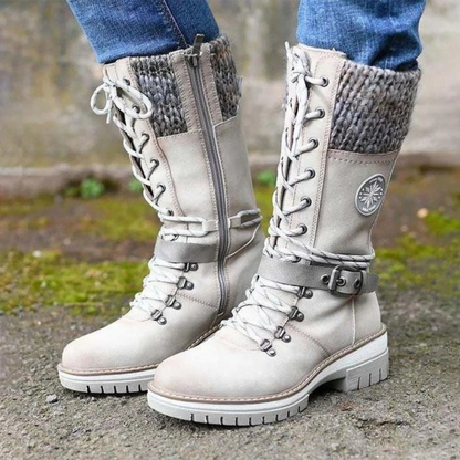 Bottes Femmes Lacets Hauts et Élégantes - PanierRoyale