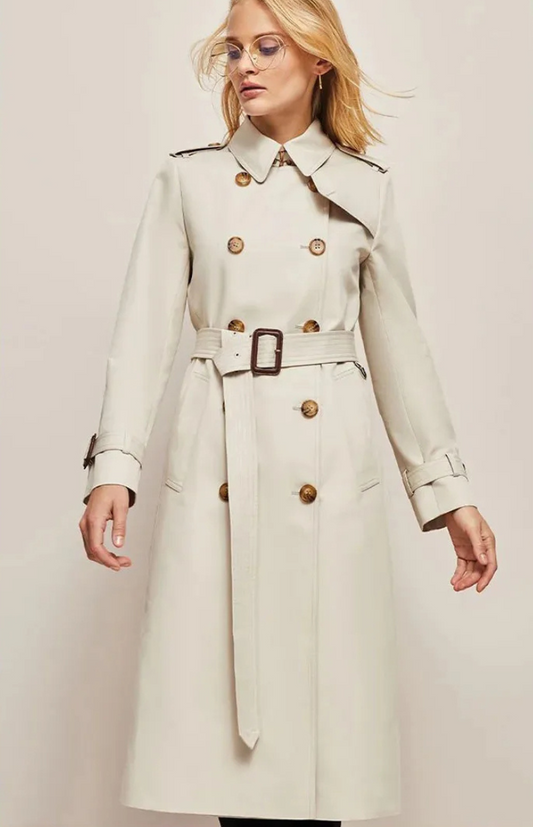 Manteau Femme Long Élégant avec Col Revers - BerlinGlamour