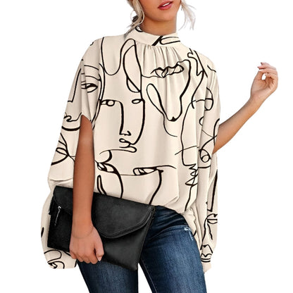 Blouse Féminine Élégante à Manches Volantes - PanierRoyale