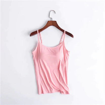 Camisole Femme avec Soutien-gorge Intégré Maille Respirante Maintien