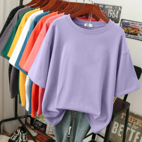 T-shirt femme oversize en coton doux et confortable - PanierRoyale