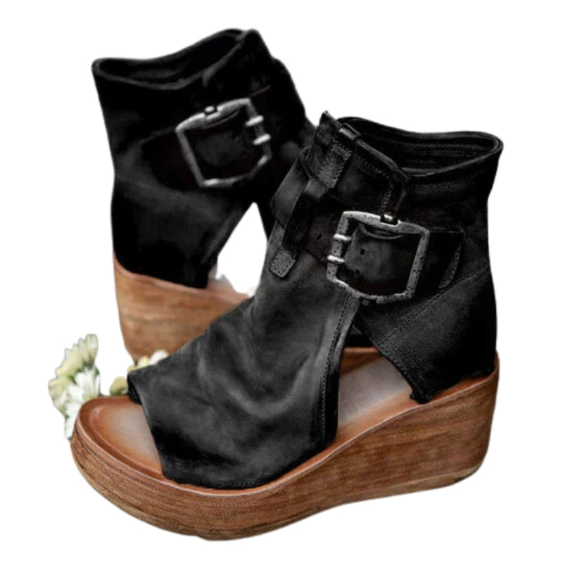 Sandales Hauts Talons Boucle Or Elegant