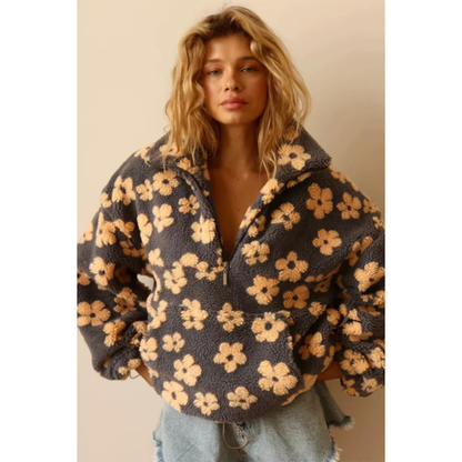 Pull Femme Hiver Floral Élégant - PanierRoyale