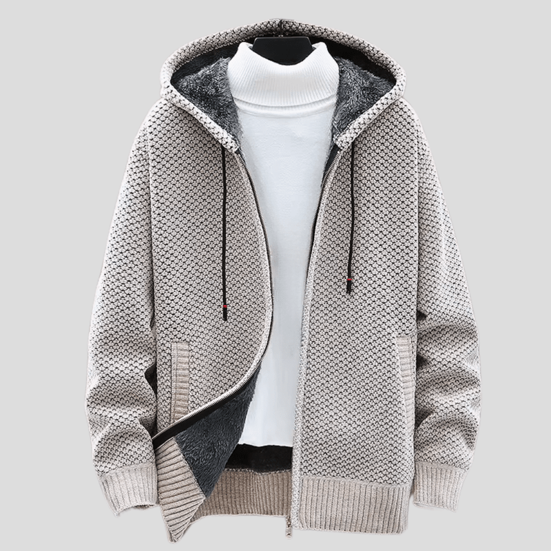 Sweat à Capuche Homme Zippé Chauffant pour Hiver