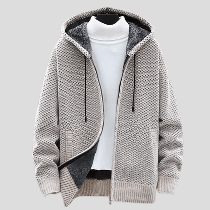 Sweat à Capuche Homme Zippé Chauffant pour Hiver