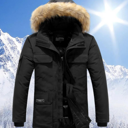 Parka Hiver Homme Capuche Amovible et Imperméable