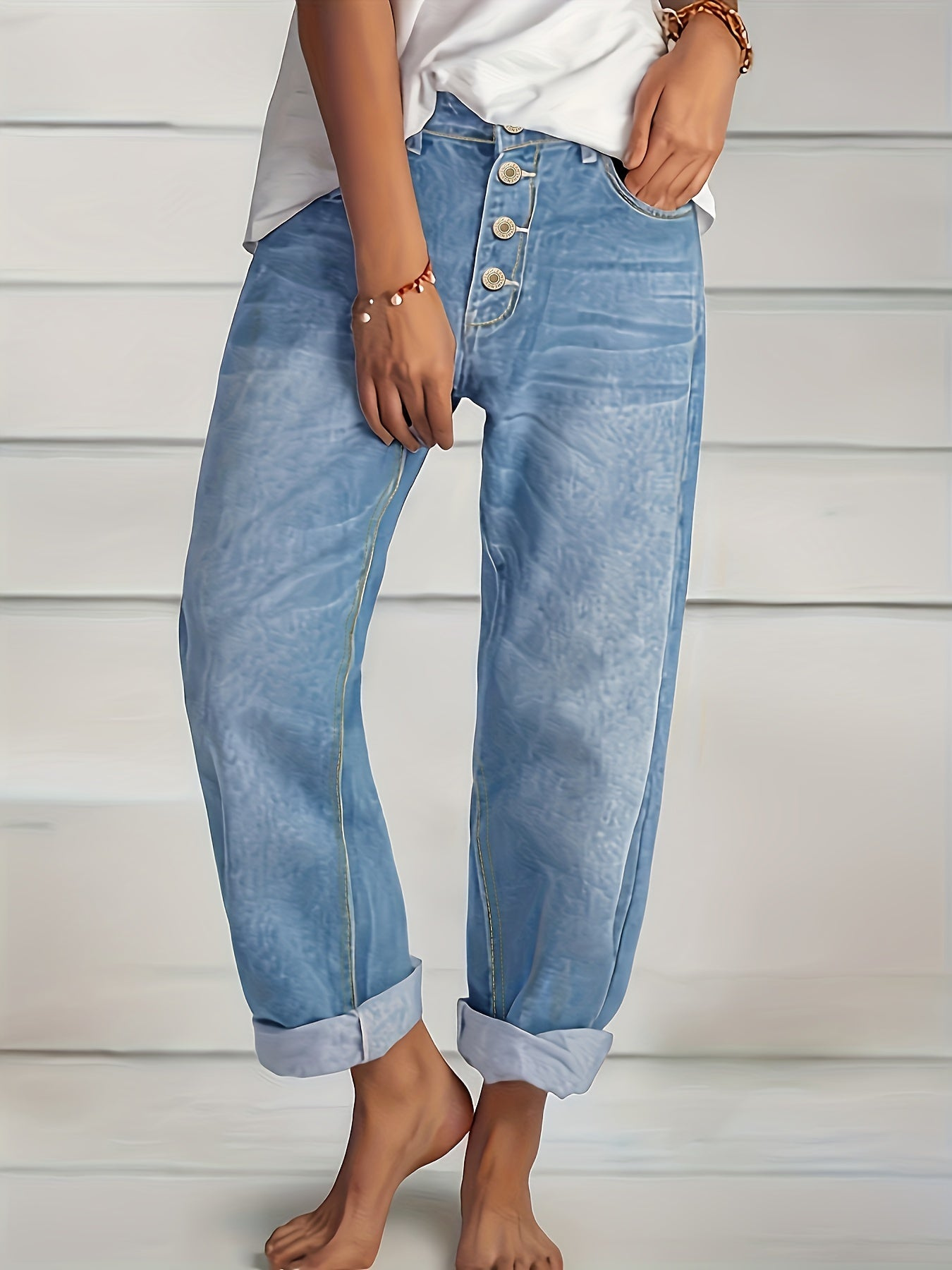 Jeans Femme Haute Taille Confortable - PanierRoyale