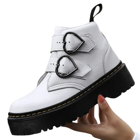 Bottines Femme à Lacets en Cuir Noir - PanierRoyale