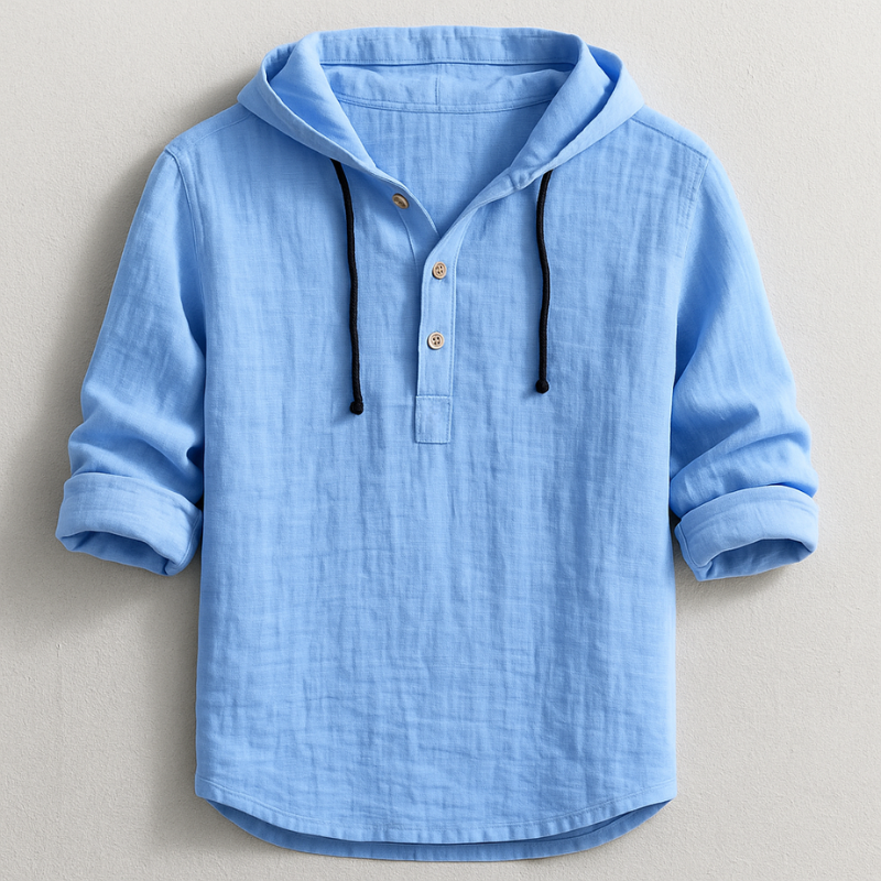 Chemise à capuche coton homme décontractée et légère