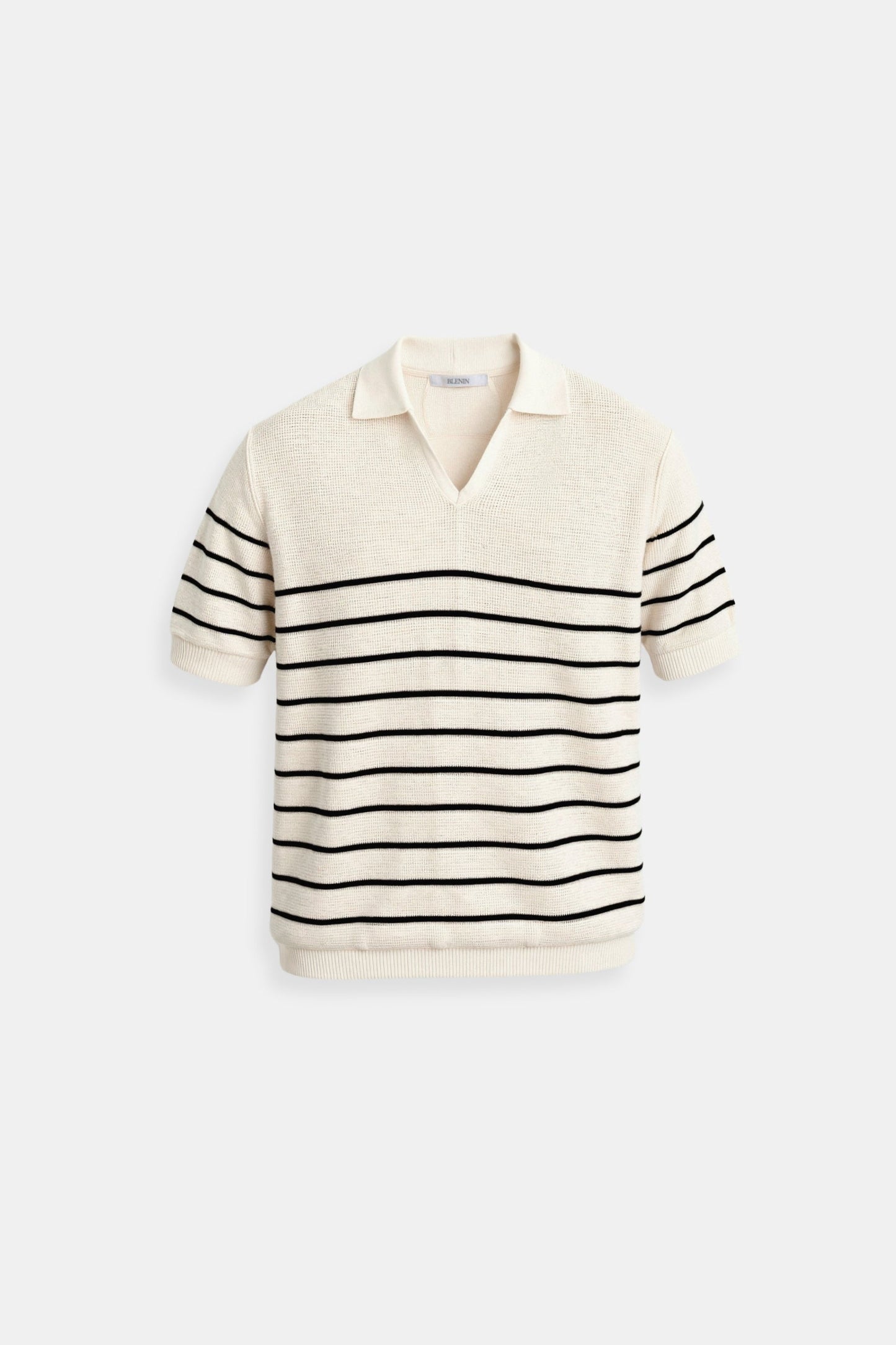 Chemise Polo Homme Rayée Manches Courtes Classique et Polyvalent