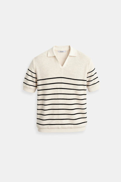 Chemise Polo Homme Rayée Manches Courtes Classique et Polyvalent