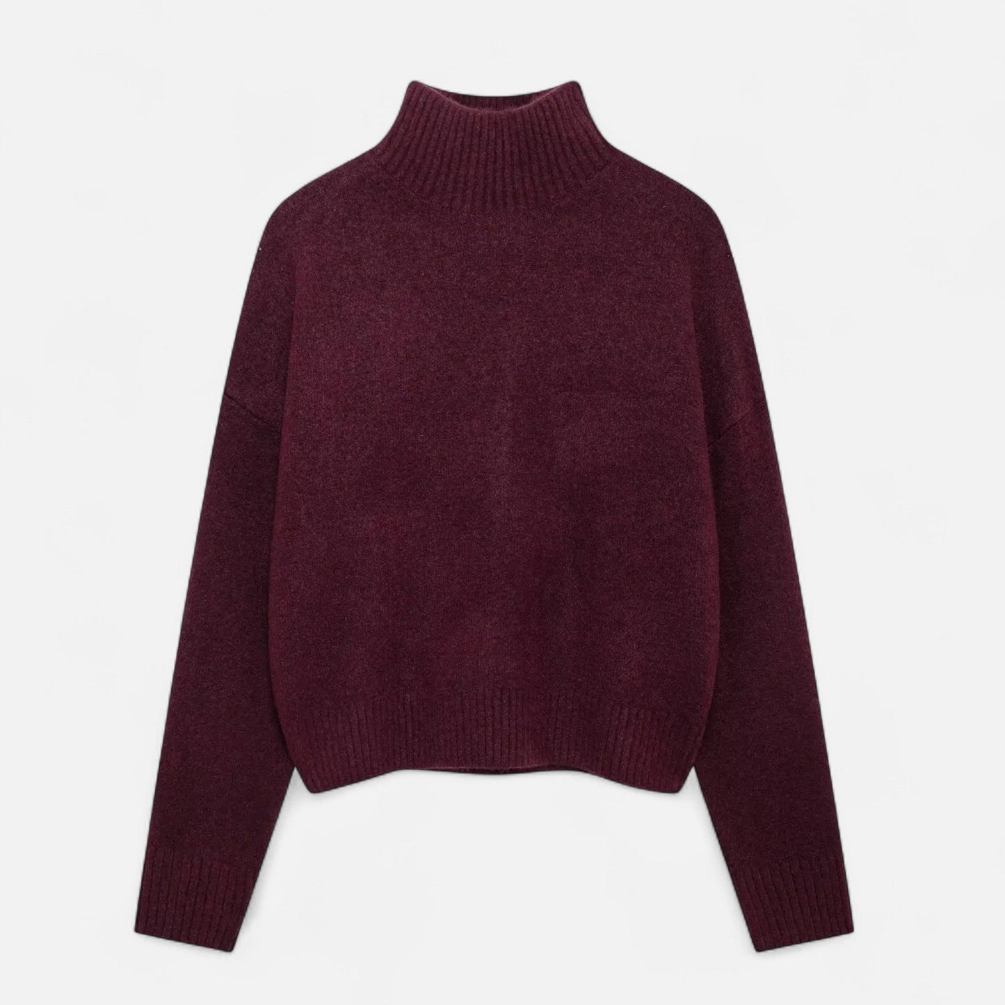 Pull Femme Hiver Chaud et Doux Bordeaux