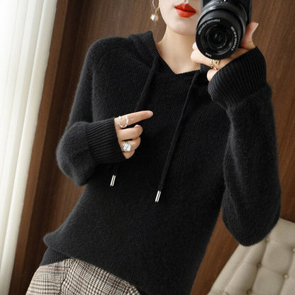 Sweat Femme Capuche Doux et Confortable Manches Longues