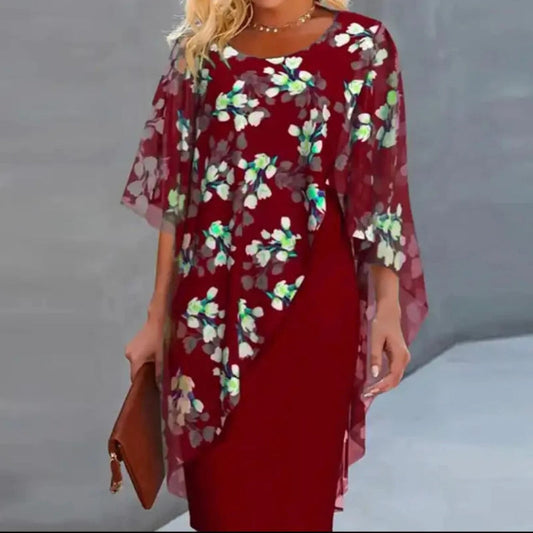 Robe Asymétrique Fleurs Été Chic - PanierRoyale