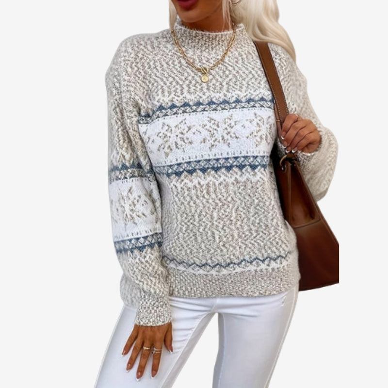 Pull Femme Slim Imprimé Élégant - PanierRoyale