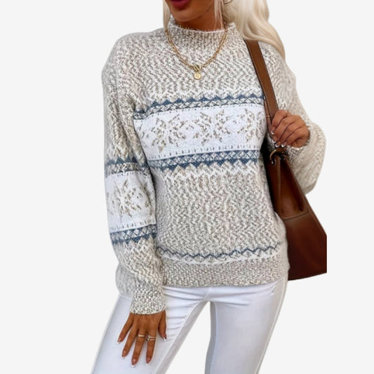 Pull Femme Slim Imprimé Élégant - PanierRoyale
