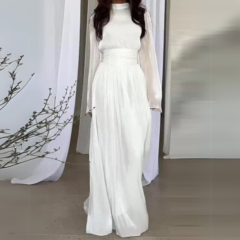 Robe Chic Manches Longues taille haute - PanierRoyale
