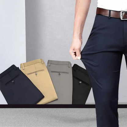 Pantalon Homme Élastique Taille Élégante - PanierRoyale