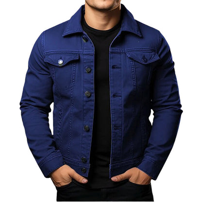 Veste Cuir Homme Classique avec Col Revers - PanierRoyale