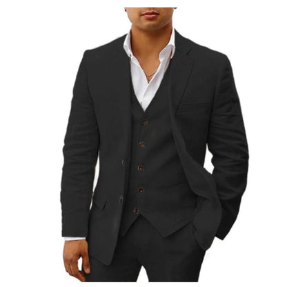 Costume Homme Classique Noir Trois Pièces - PanierRoyale