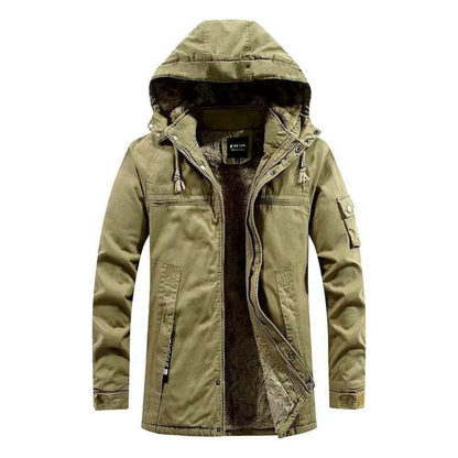 Veste Duvet Homme Vert Kaki Étanche