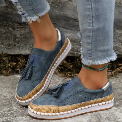 Chaussures Loafers Homme Élégantes à Pompons en Cuir