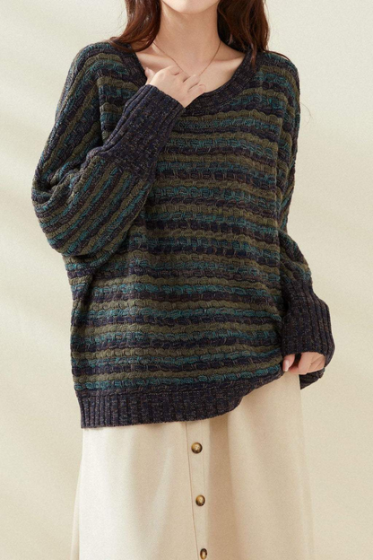 Pull Rayé Femme Coloris Fantaisie - PanierRoyale