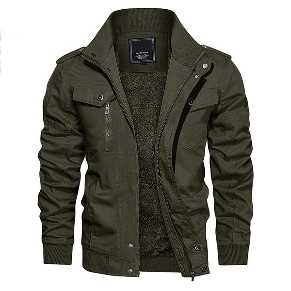 Blouson Aviateur Cuir Homme Manches Longues Style Classique - PanierRoyale