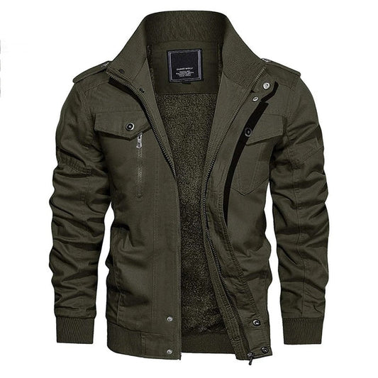 Blouson Aviateur Cuir Homme Manches Longues Style Classique - PanierRoyale