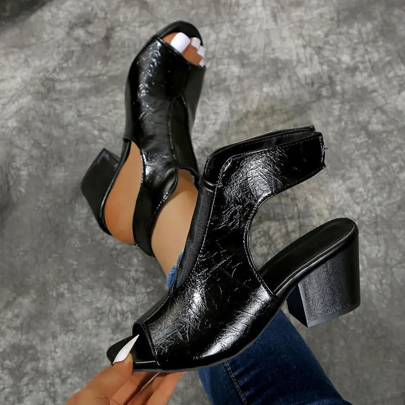 Sandales Femme Talon Compensé Bout Ouvert