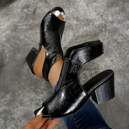 Sandales Femme Talon Compensé Bout Ouvert