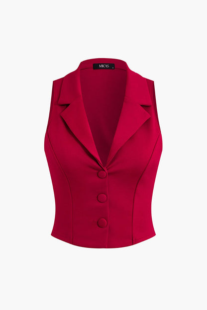 Robe Deux Pièces Élégante avec Gilet et Jupe Plissée