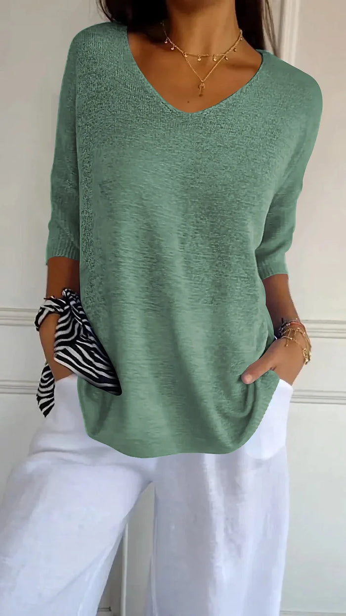 Pull Femme Rose Pastel Manches Courtes Chic