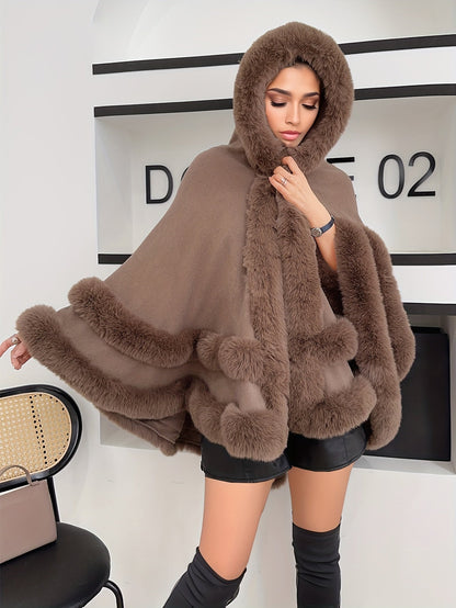 Manteau Femme Long Capuche Doublé Hiver