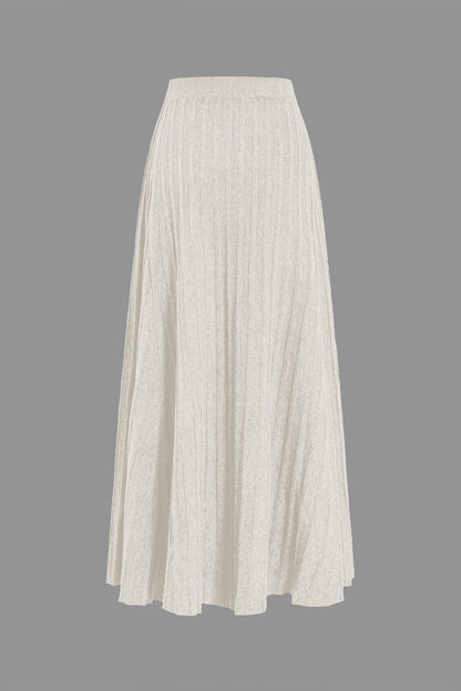 Robe Mi-Longue Élastique Plissée Féminine