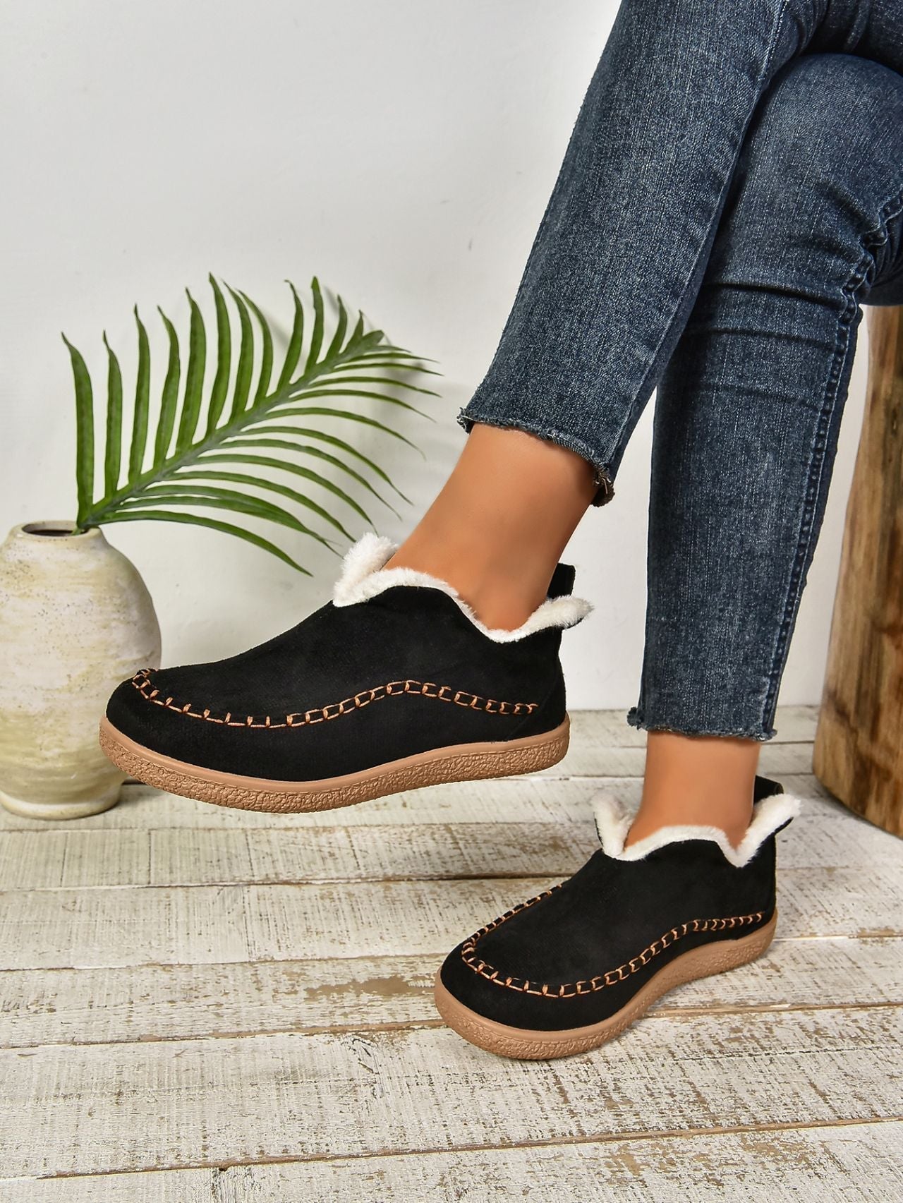Chaussons Femmes Peluche Chauds et Confortables