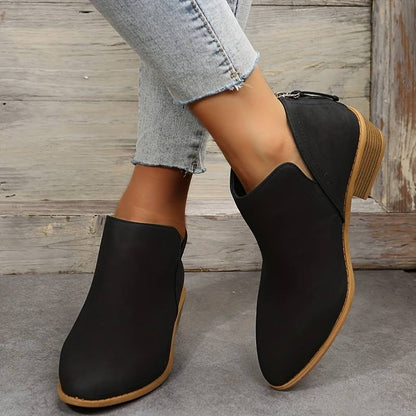 Bottines Femmes Vert Émeraude Cuir Synthétique Talon Bas